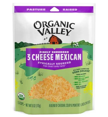 Organic Valley Shredded Mexican Cheese – 6 oz