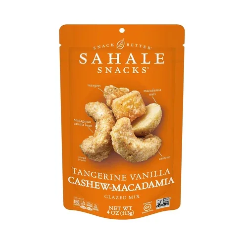 Sahale Snacks Tangerine Vanilla Cashew-Macadamia Glazed Mix, 4 oz (113 g)