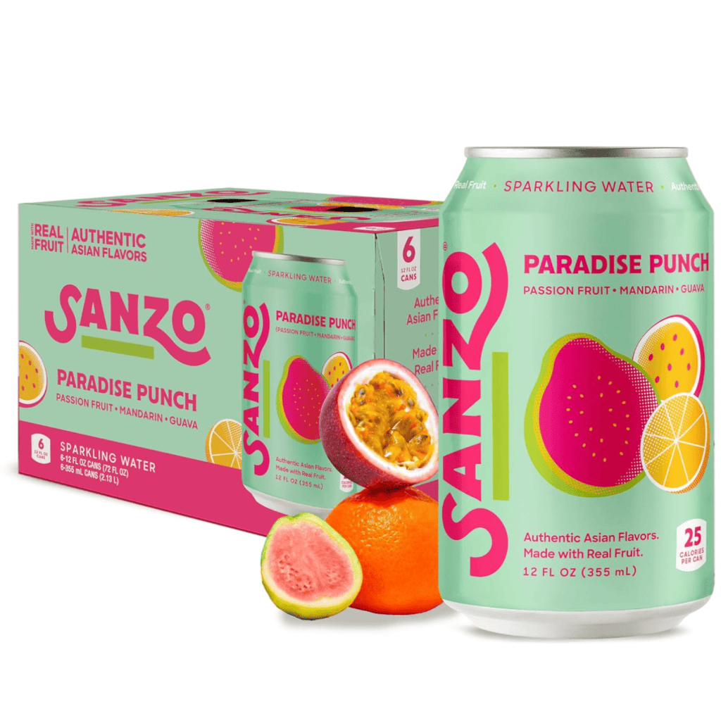 Sanzo Sparkling Water – Paradise Punch – 12 fl oz, 6pck