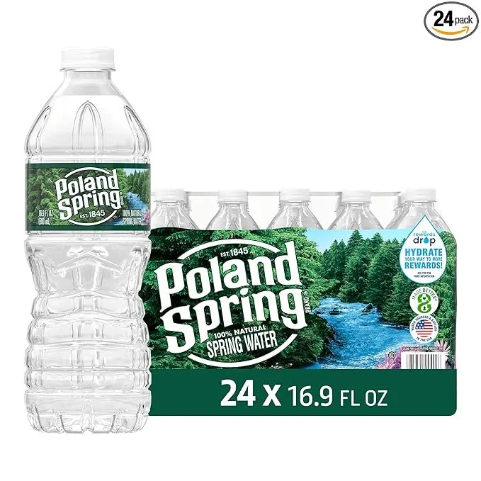 Poland Spring Maine Spring Water Bottles, 24 Pack –16.9floz