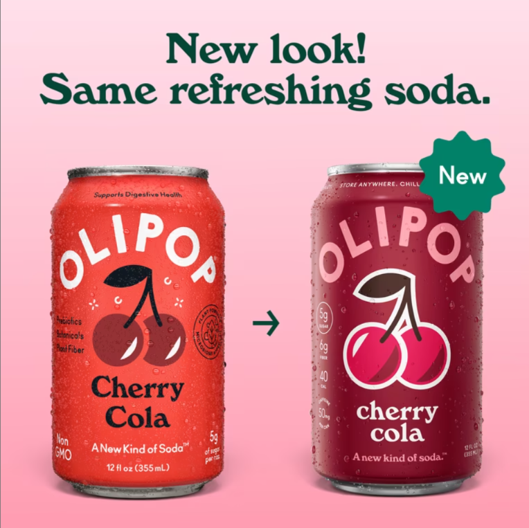 OLIPOP Cherry Cola Prebiotic Soda – 12 fl oz (355 mL), 4-Pack.png