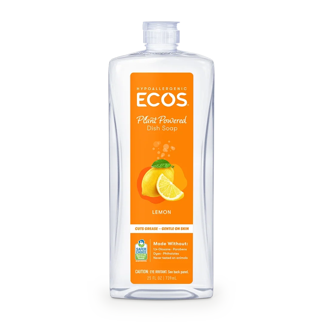 ECOS Plant Powered Dish Soap Lemon, 25 fl oz (739 ml)