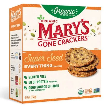 Mary's Gone Crackers Organic Super Seed Everything Crackers, 4 oz (113 g)