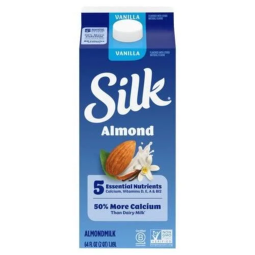Silk Almond Milk Vanilla – 64 fl oz