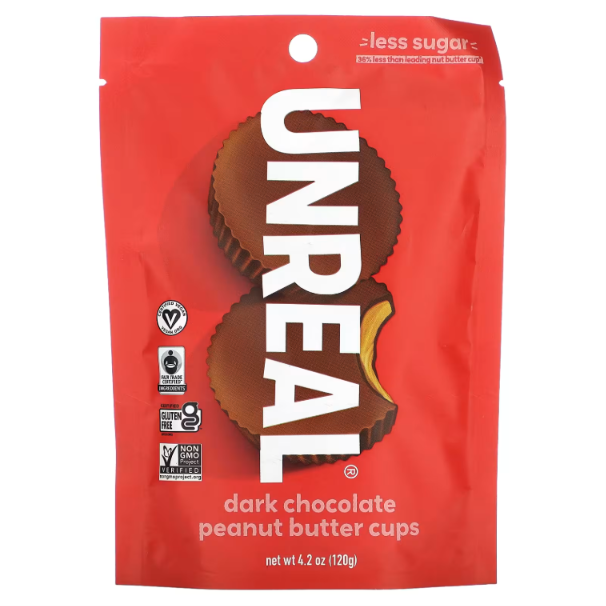 UNREAL Dark Chocolate Peanut Butter Cups, 4.2 oz (120 g)