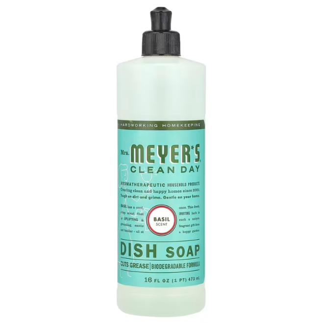 Mrs. Meyer’s Clean Day Dish Soap Basil, 16 fl oz (473 ml)