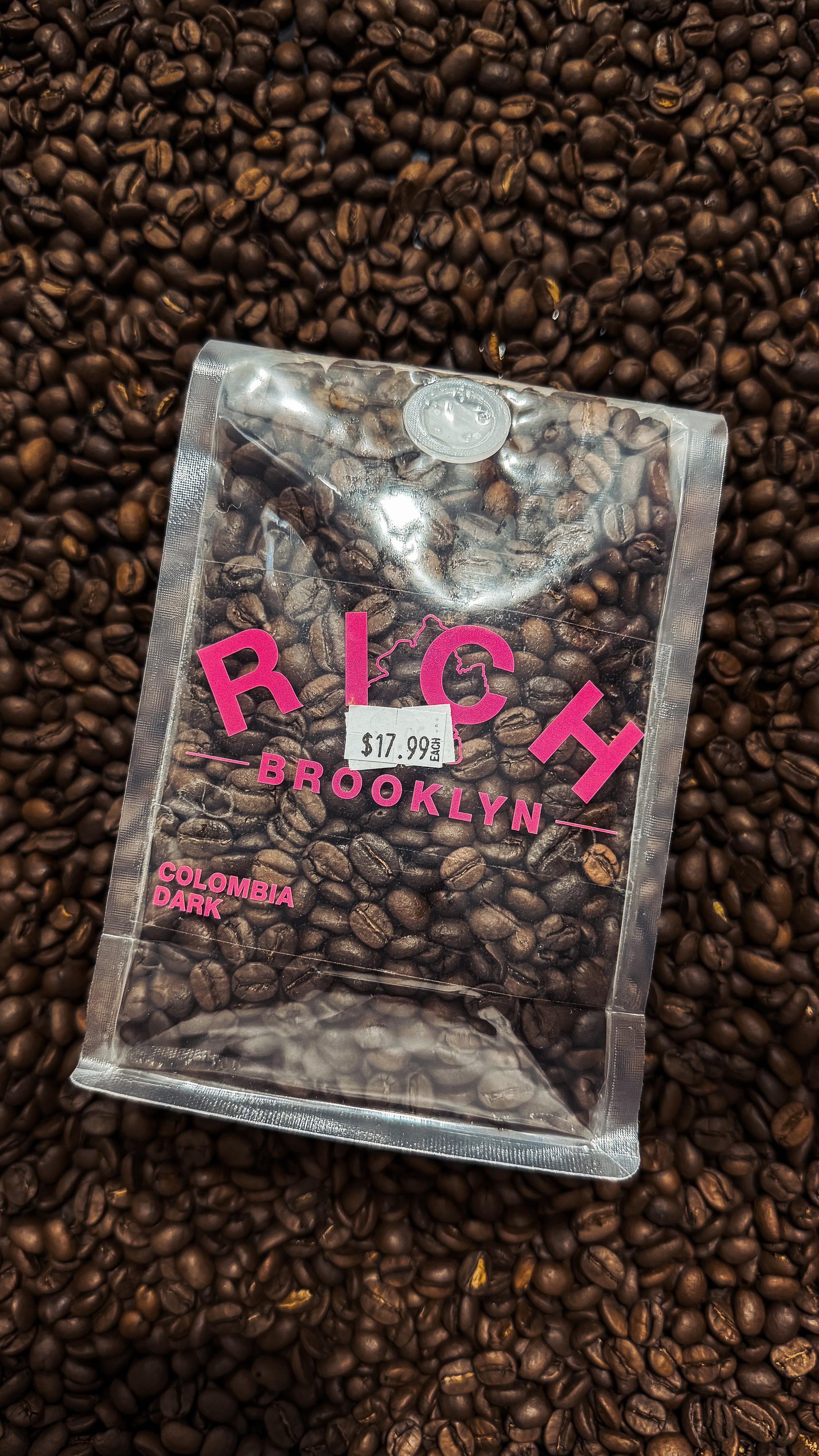 Rich Brooklyn Colombia Dark Roast Whole Bean Coffee (12 oz)