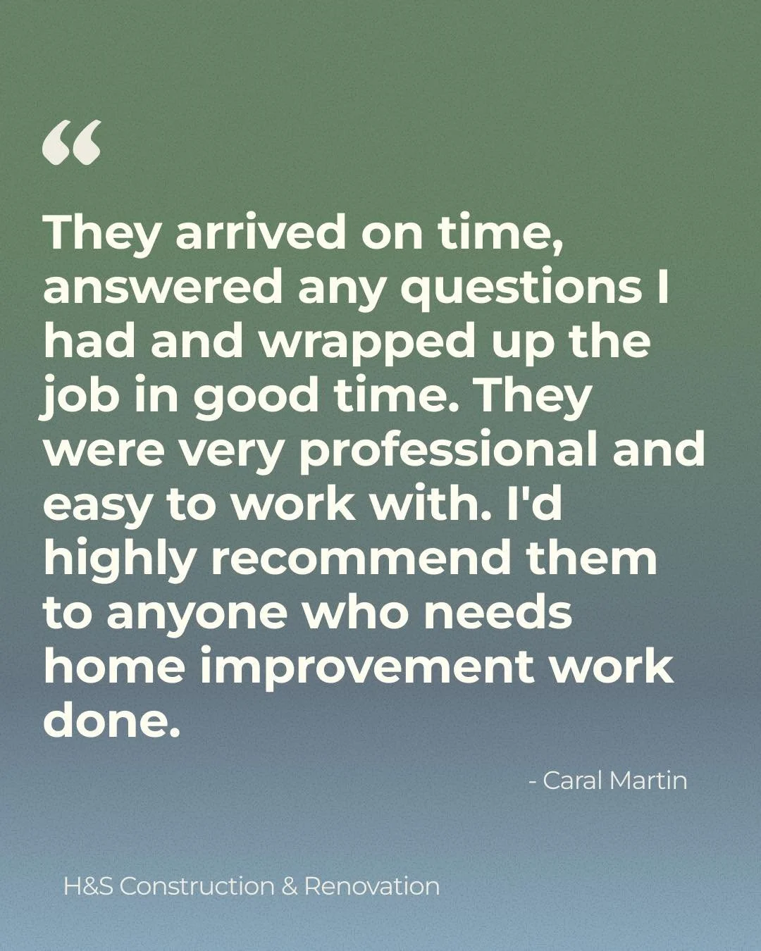 Every project we take on is built on communication, craftsmanship, and care, and hearing that it makes a difference means everything.

Thank you for trusting H&amp;S with your home!

#ClientFeedback #SumnerWA #HomeRenovation #KitchenRemodel #PNWConst