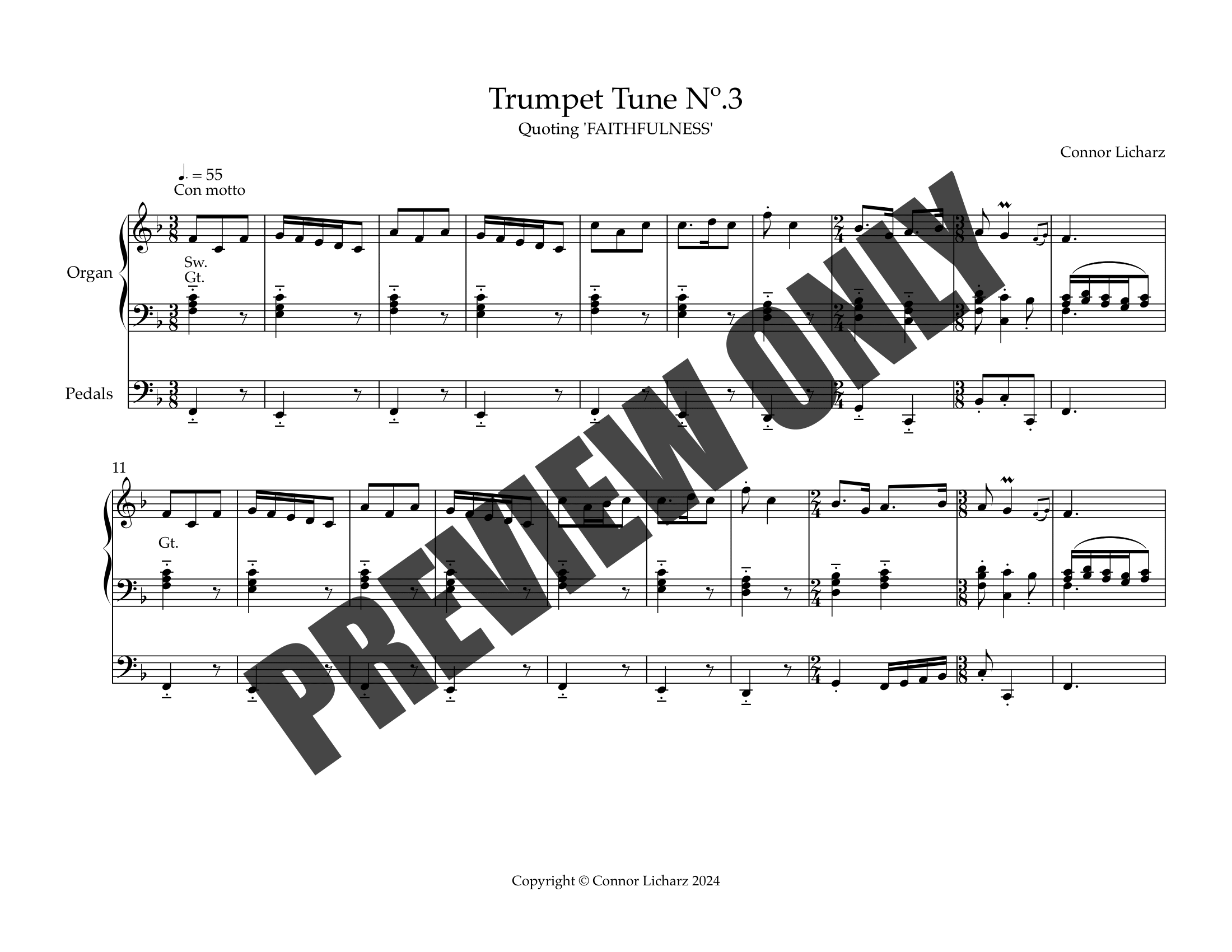 Trumpet Tune Nº3 (Organ Solo) — Connor Licharz