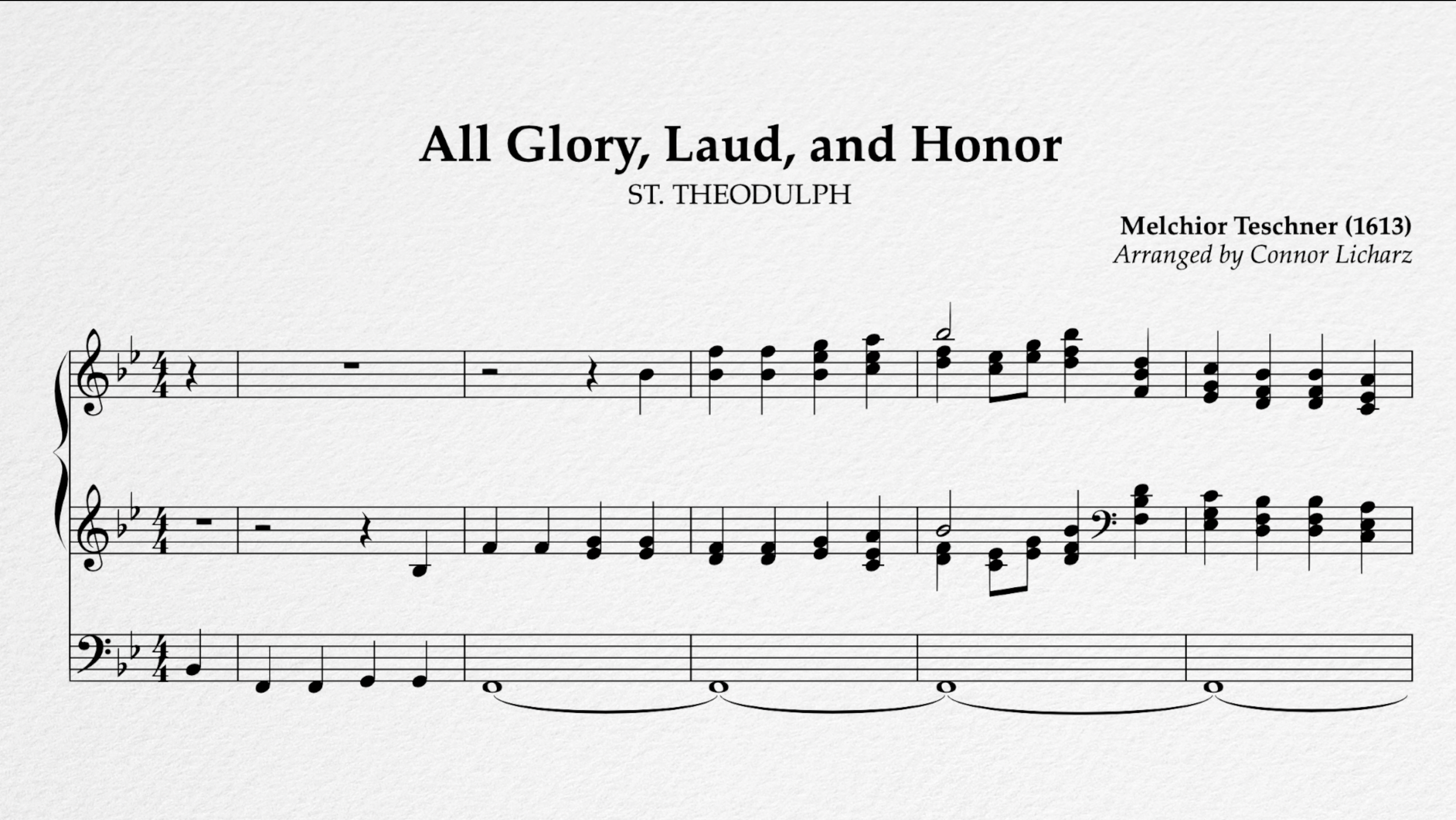 Hymn Tune ST. THEODULPH