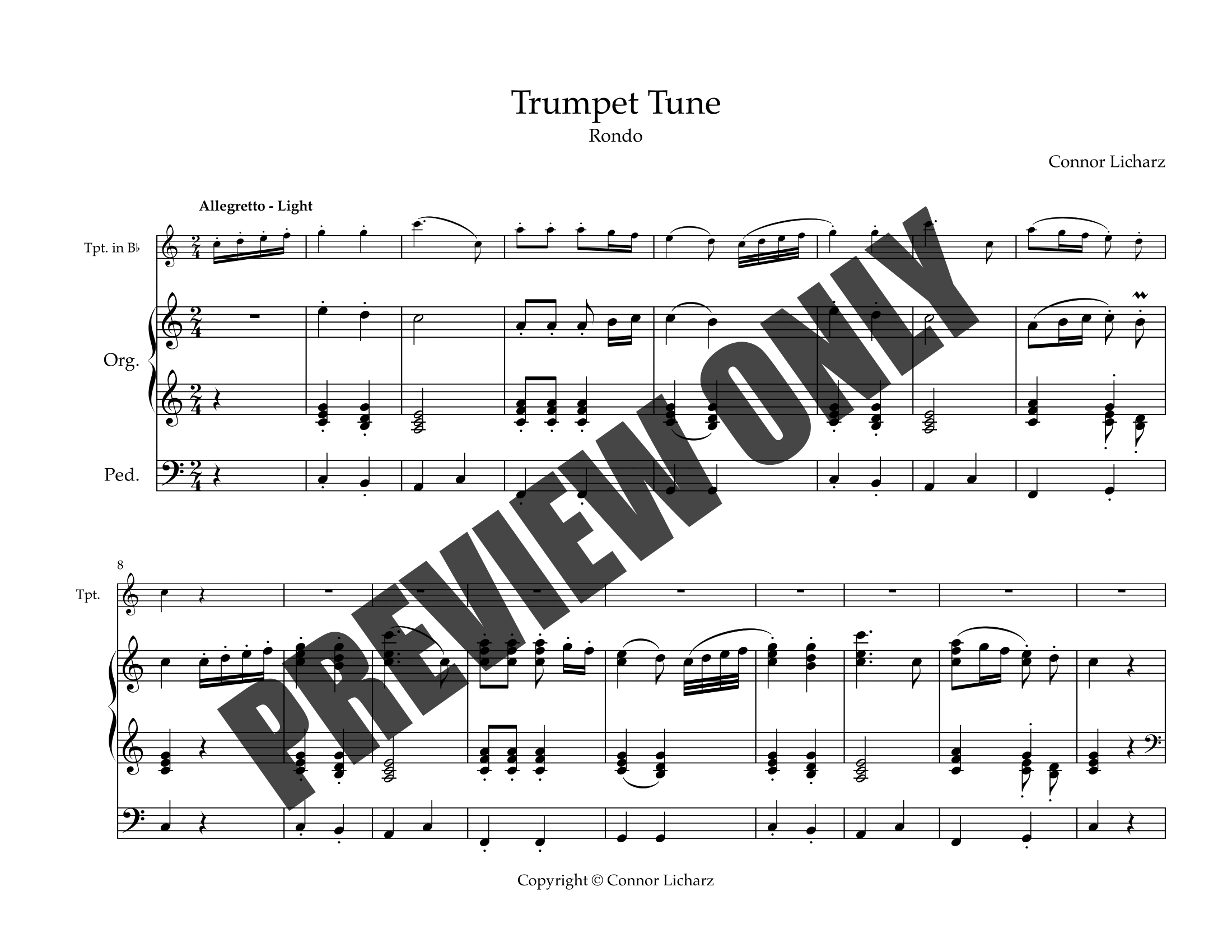 Trumpet Sample Trumpet Tune Nº1 (Organ and Trumpet — Connor Licharz