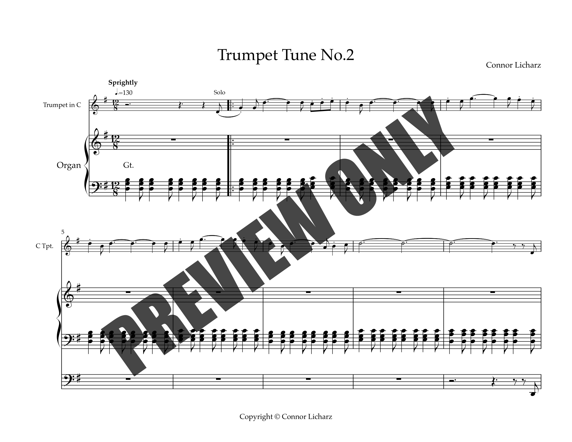 Trumpet Tune Nº2 (Organ and Trumpet) — Connor Licharz