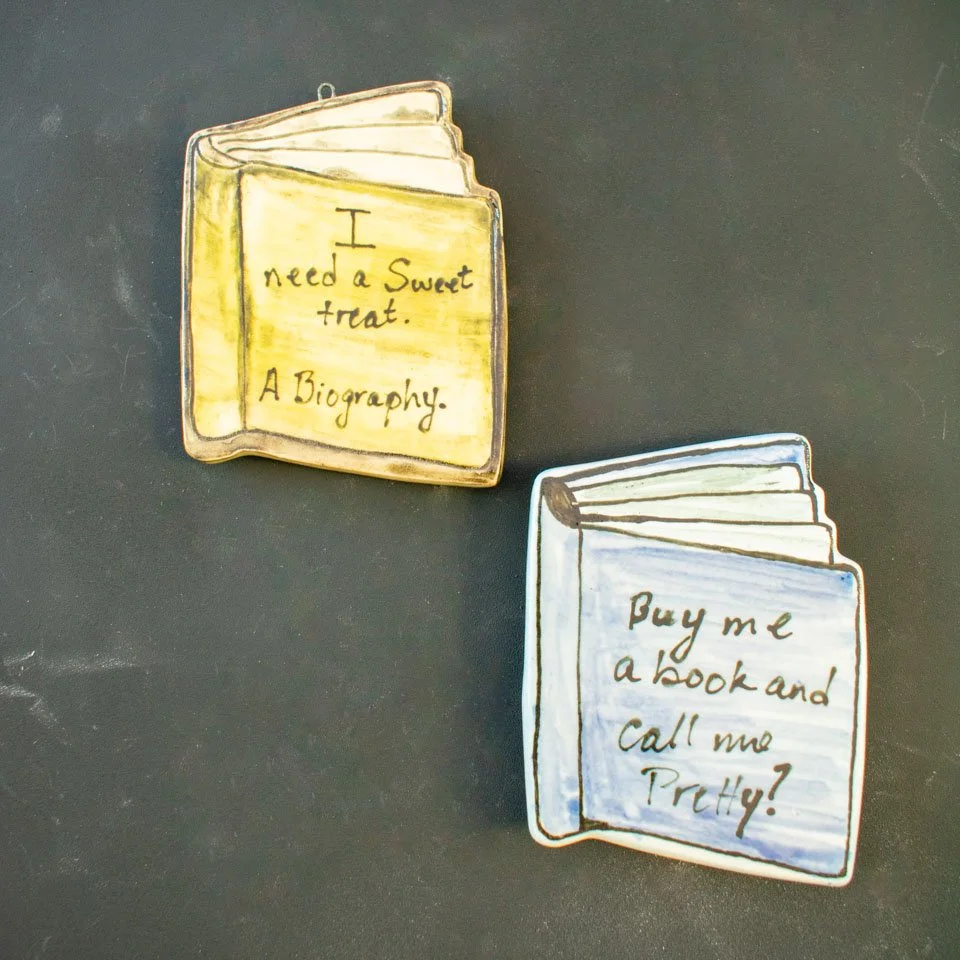 Ceramic book magnets