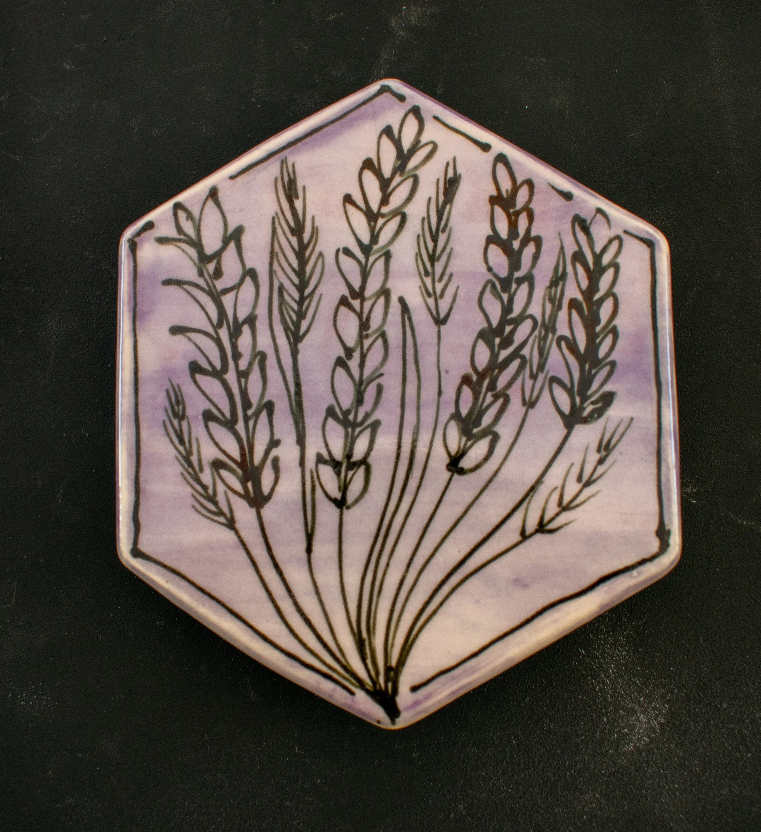 Ceramic wheat harvest magnet
