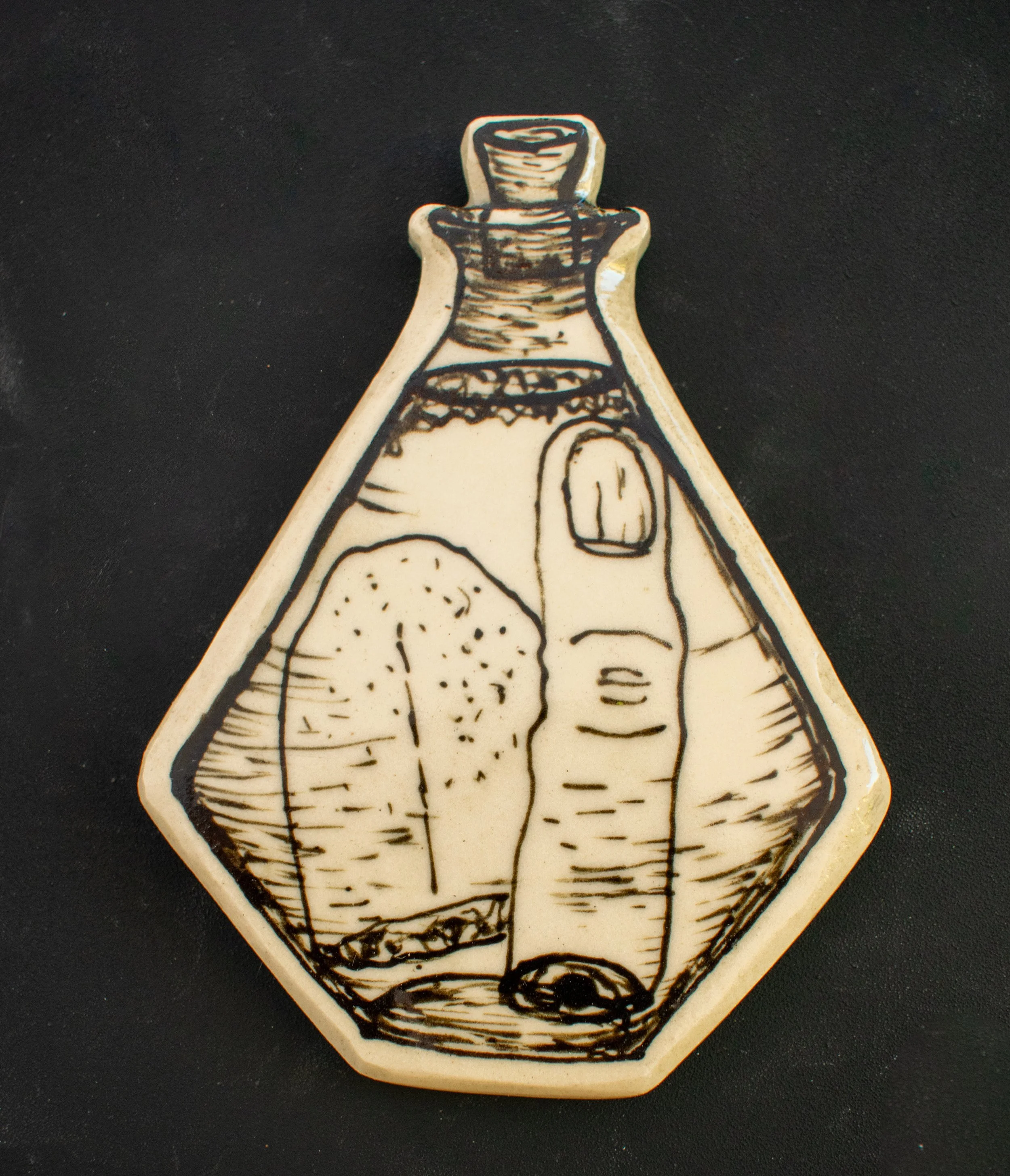 ceramic spell bottle magnets