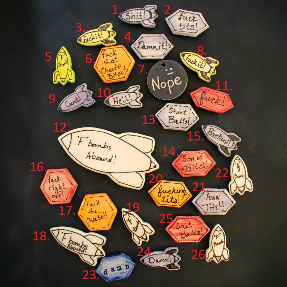 ceramic expletive magnets