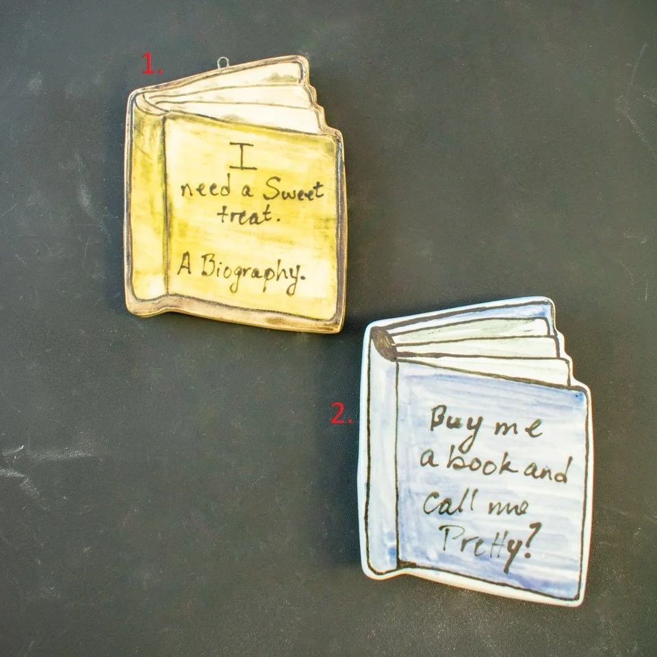 Ceramic book magnets