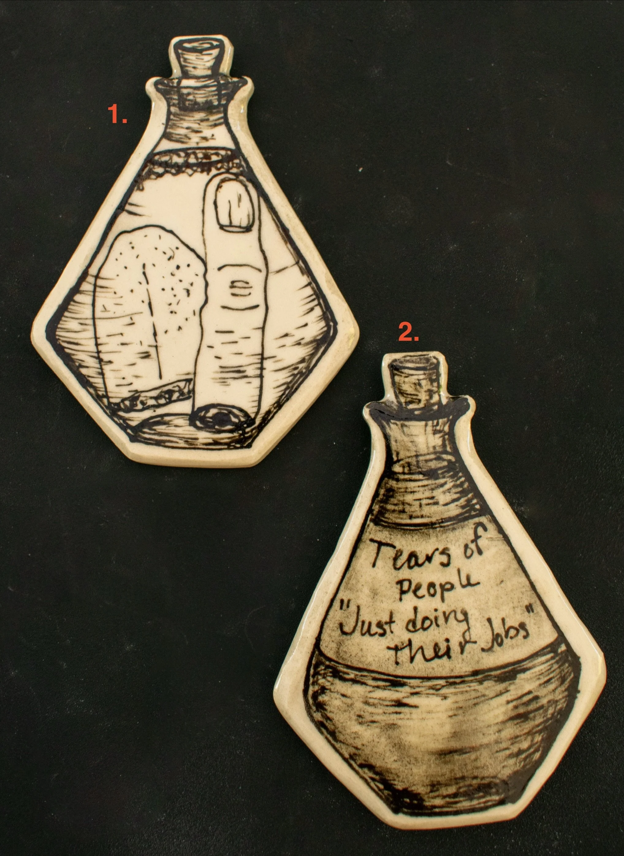 ceramic spell bottle magnets