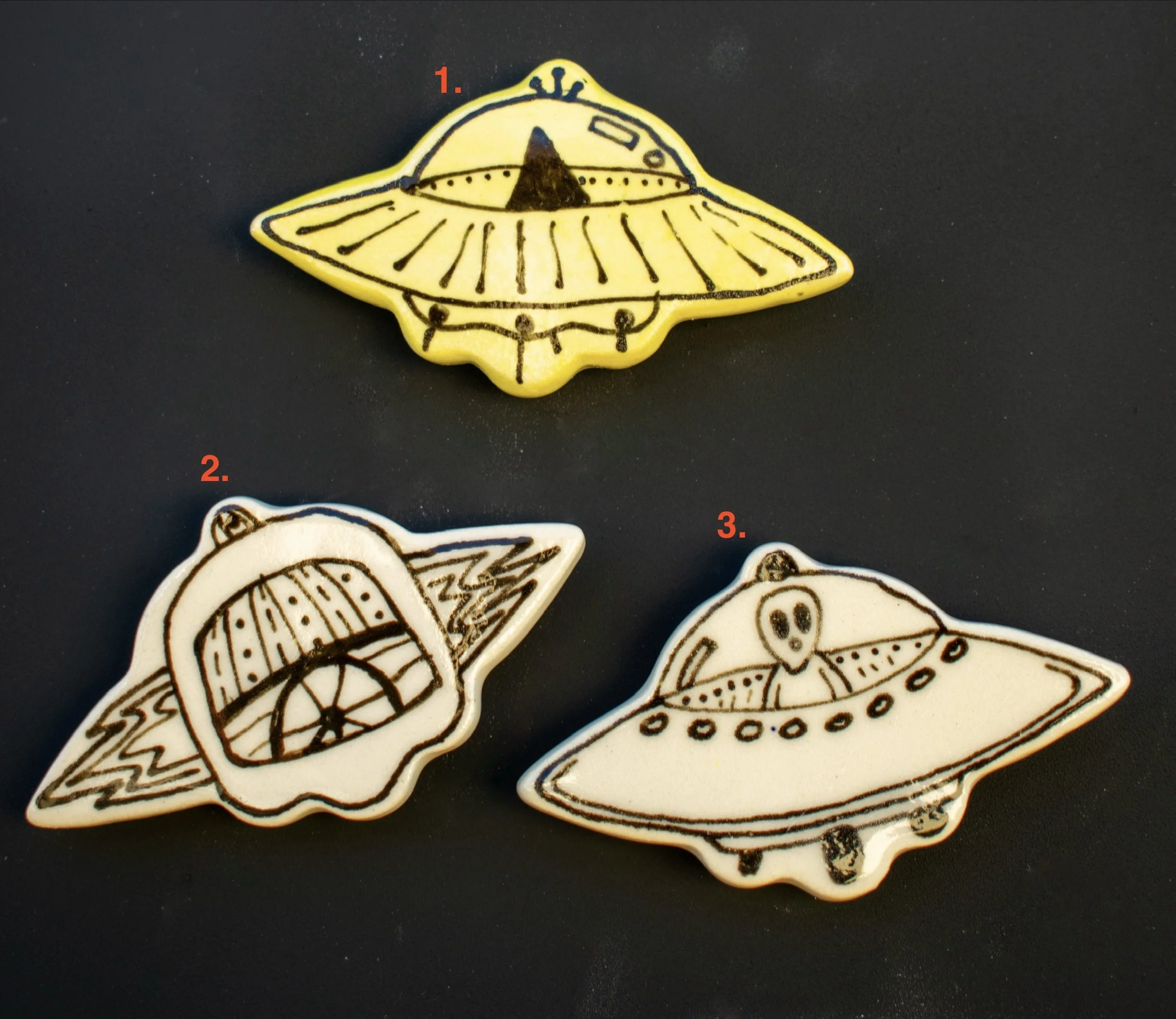 Ceramic spaceship magnets