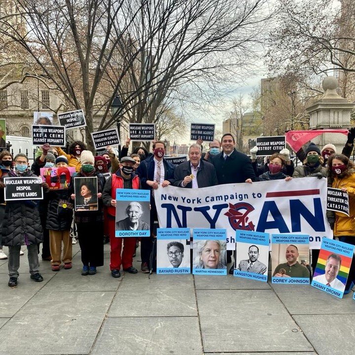 BREAKING NEWS! We are so
overjoyed to announce New York City Council just passed @Dromm25
&rsquo;s nuclear disarmament bills (Res 976 &amp; Int 1621) calling for divestment, joining #ICANSave Cities Appeal, endorsing #NuclearBan treaty and setting up