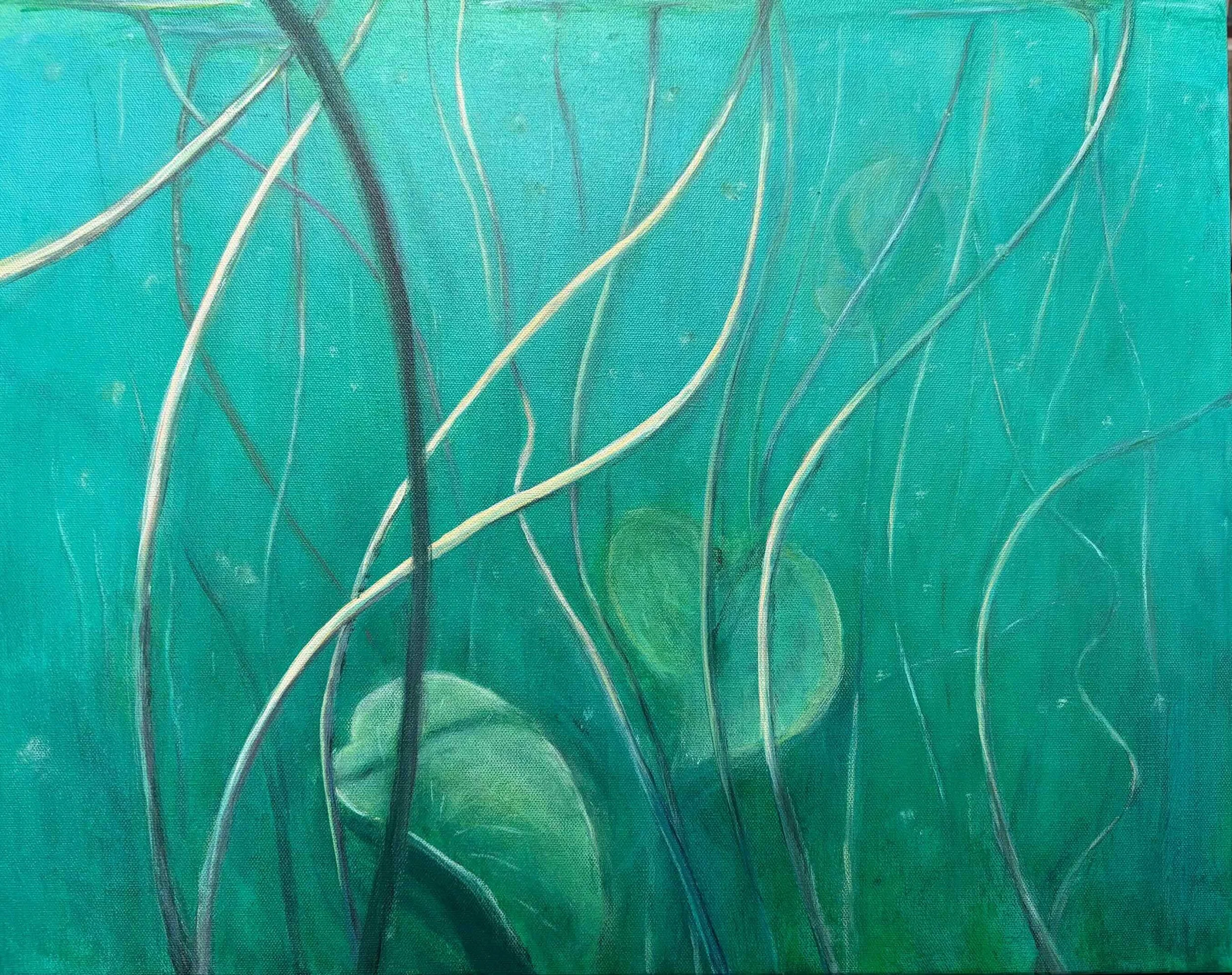 "Water Lilies #5"
Acrylic on canvas
24"w x 20"h