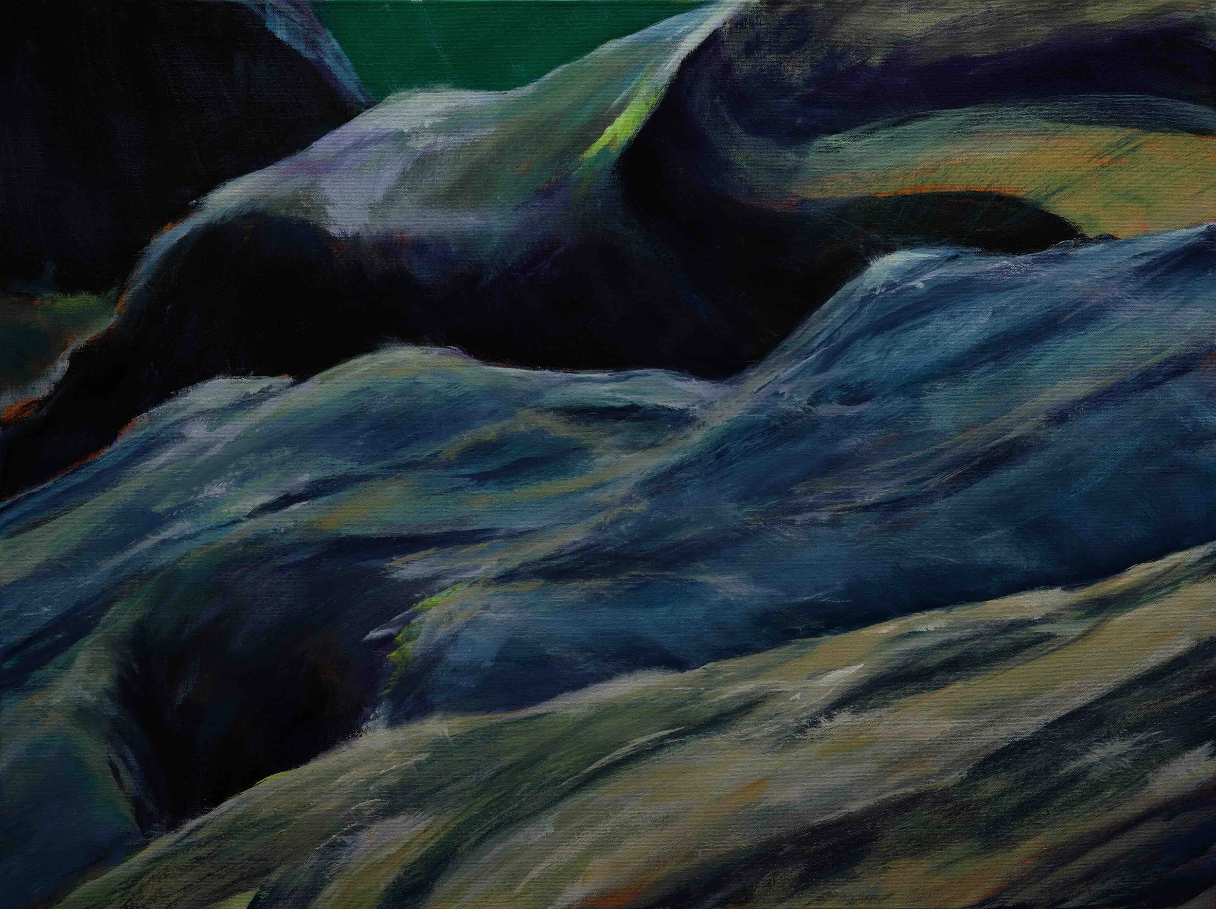 "Where Water Flows"
Acrylic on canvas
40"w x 30"h