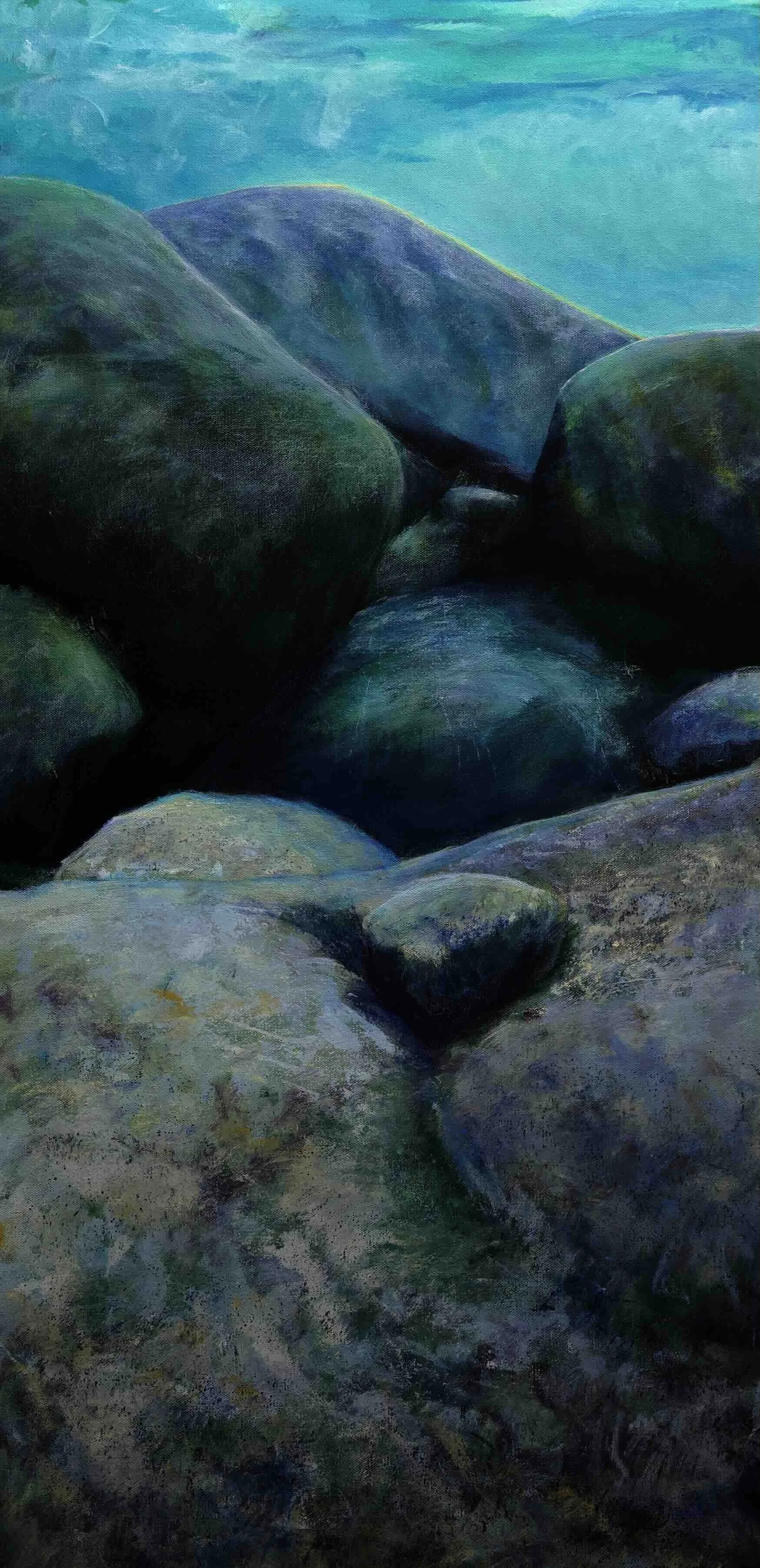 "Yuba Riverbed #7"
Acrylic on canvas
20 x 40

