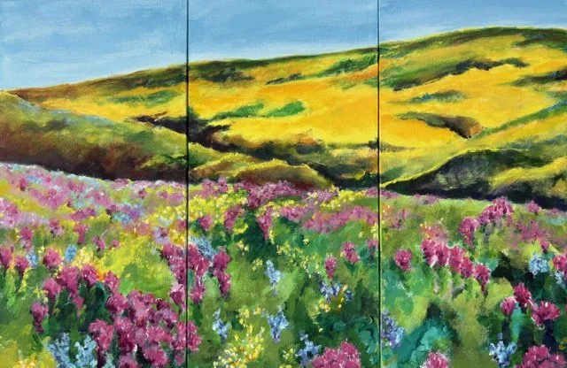 "Table Mountain (triptych)"
Acrylic on canvas
30"w x 20"h