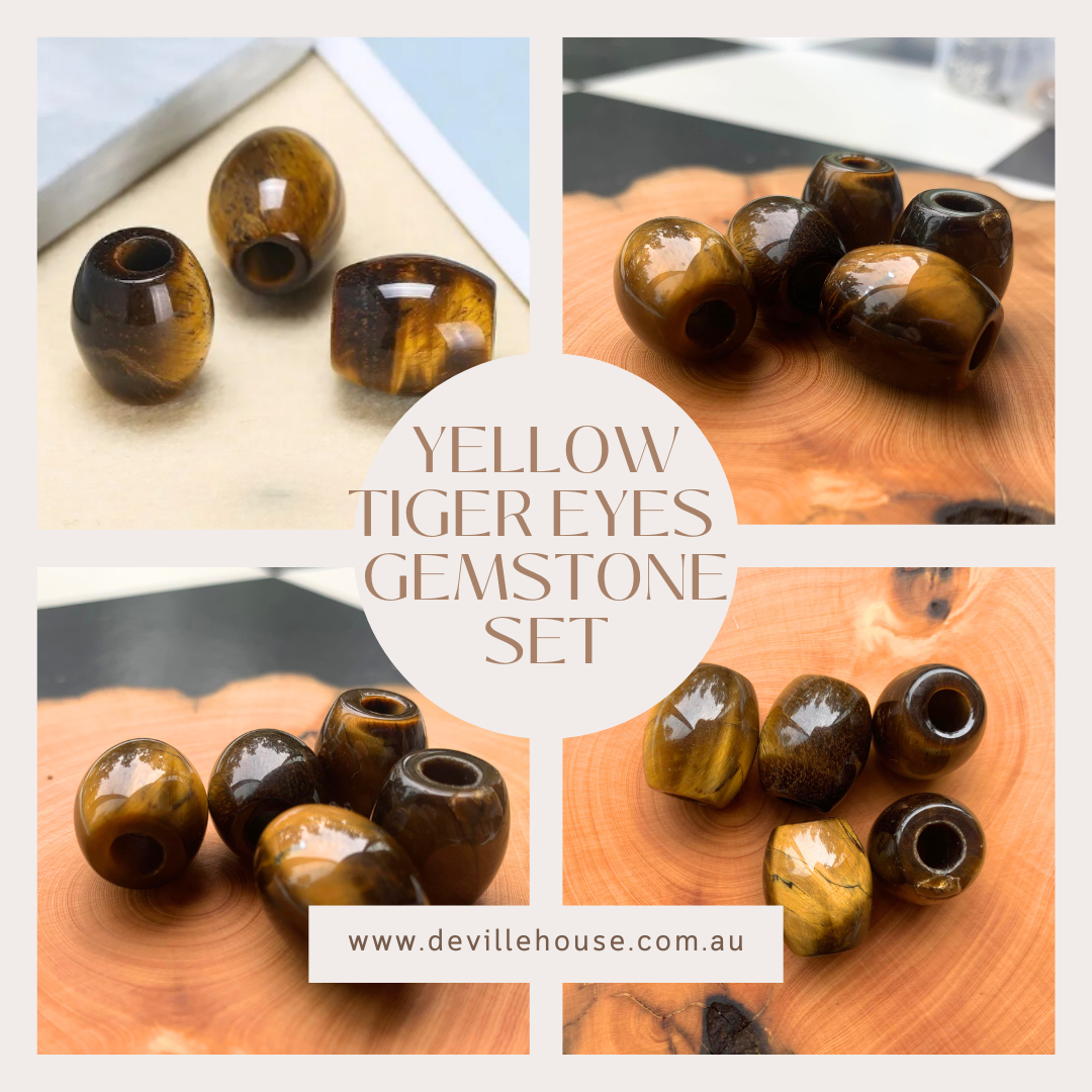 Natural Yellow Tiger Eyes 18x16mm Gemstone Set.png