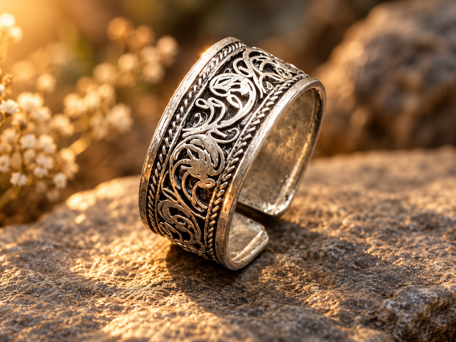 Ornate Silver Filigree Cuff Ring.png
