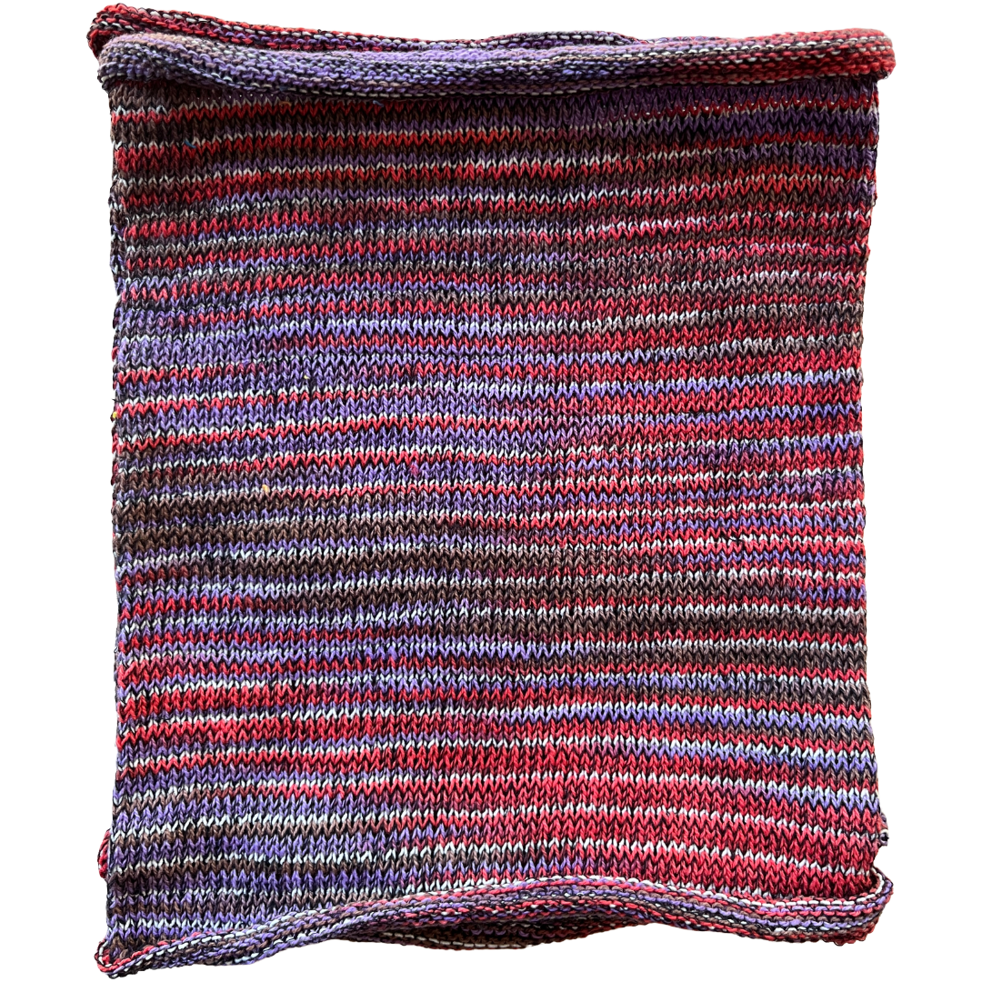 DeVille House Dreadlocks Dread Tubes -Quarter Size - Purple Brown Red and White.png