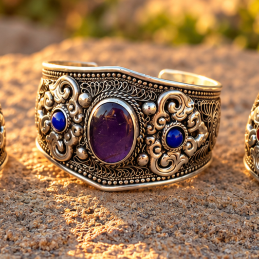 Ornate+Silver+Cuffs+in+Golden+Garden+Light.png