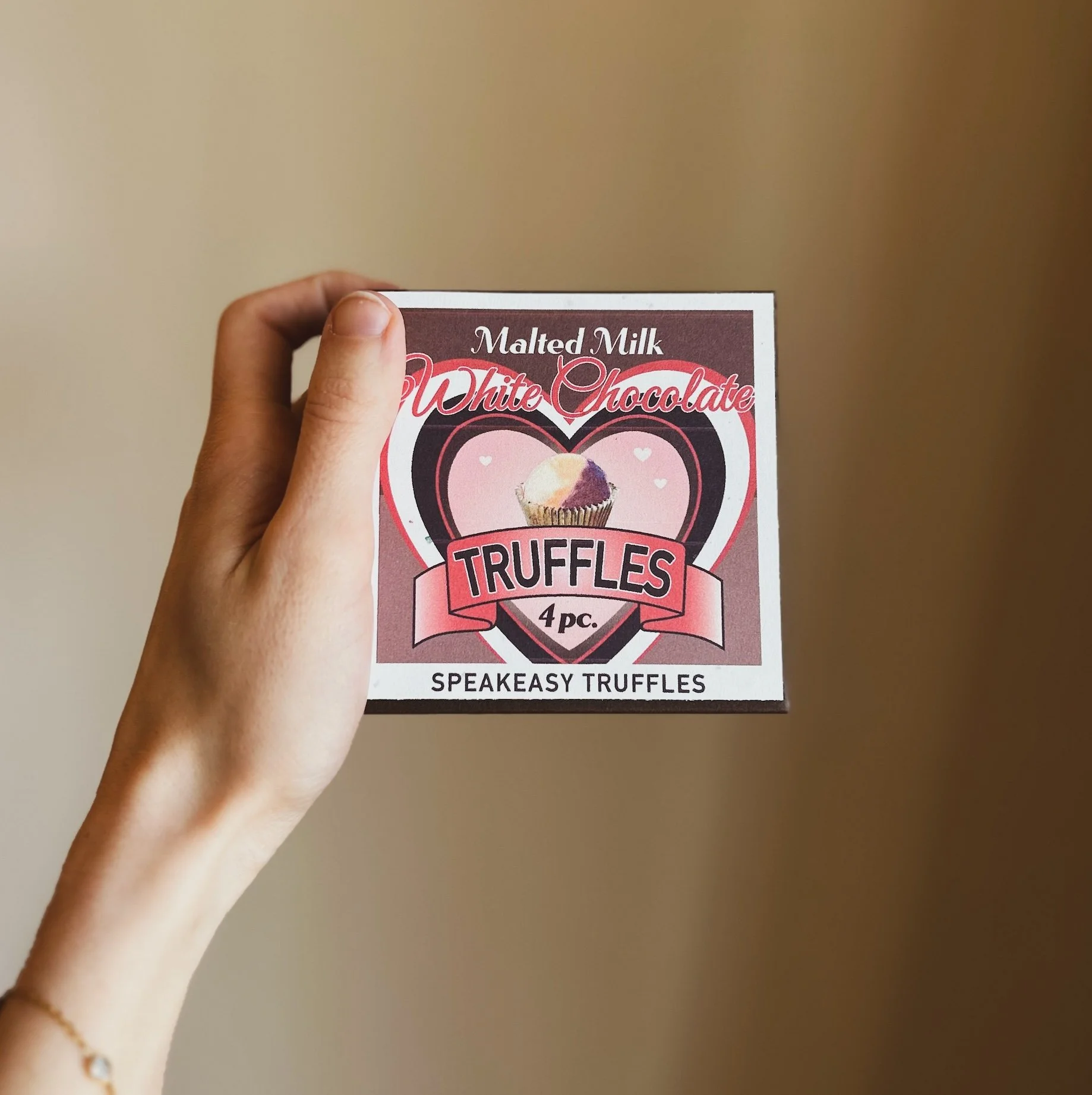 Malted Milk White Chocolate Dipped Truffles (4-Piece Box)