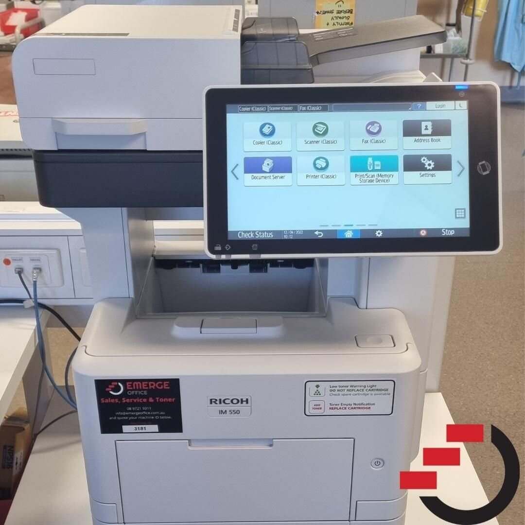 Local Medical Facility with their recently installed IM550. Their choice for a desktop high volume A4 device. #emergeoffice #printer #southwestwa