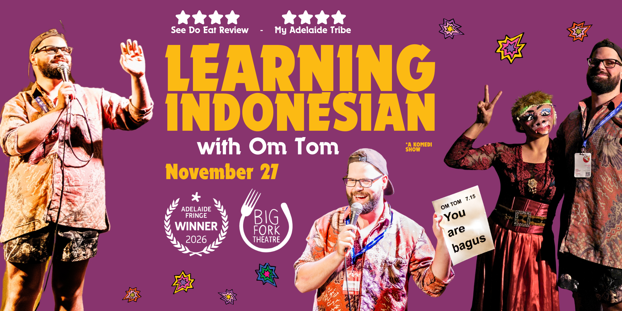 Learning Indonesian with Om Tom (comedy show)