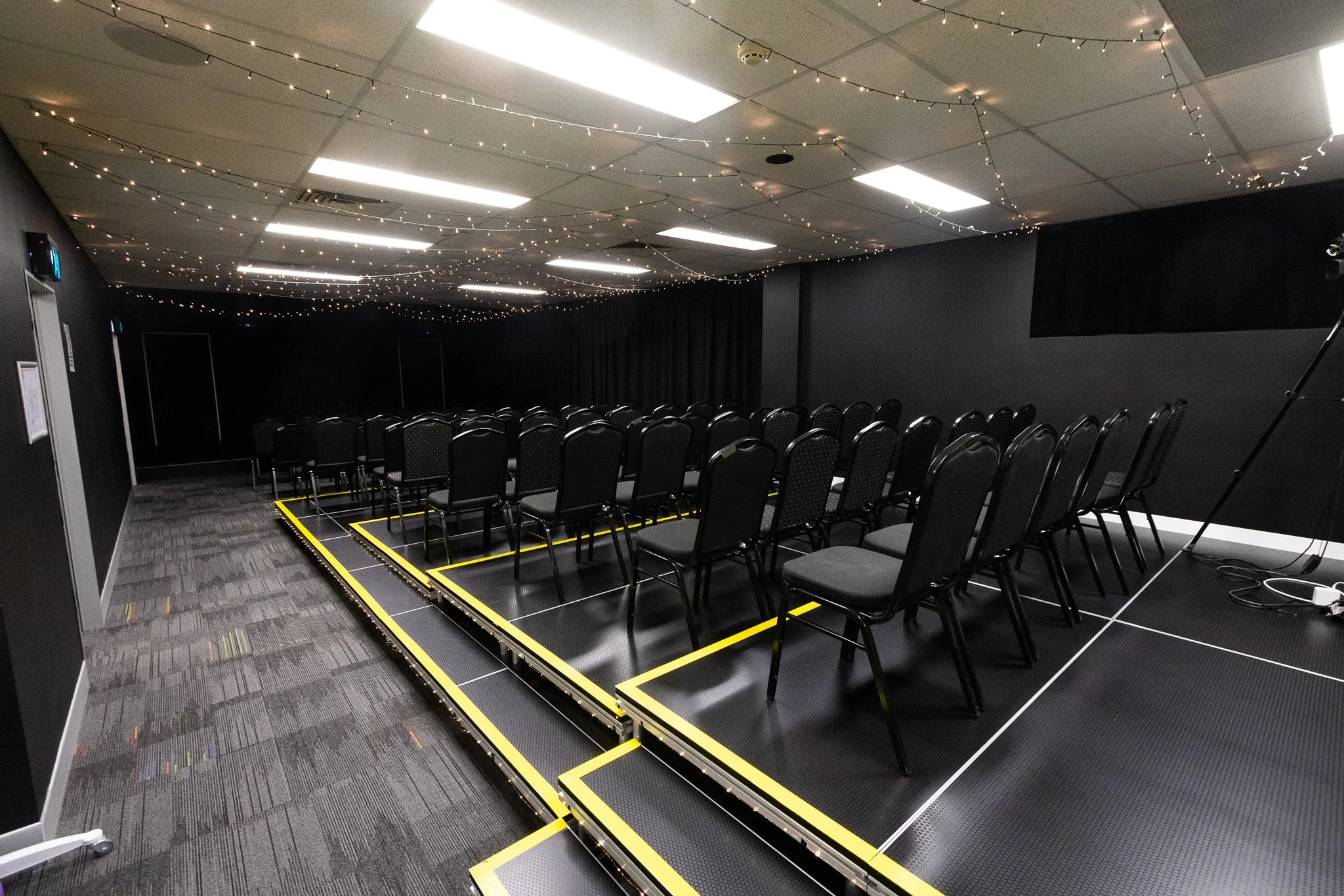 Tiered seating at Big Fork Theatre