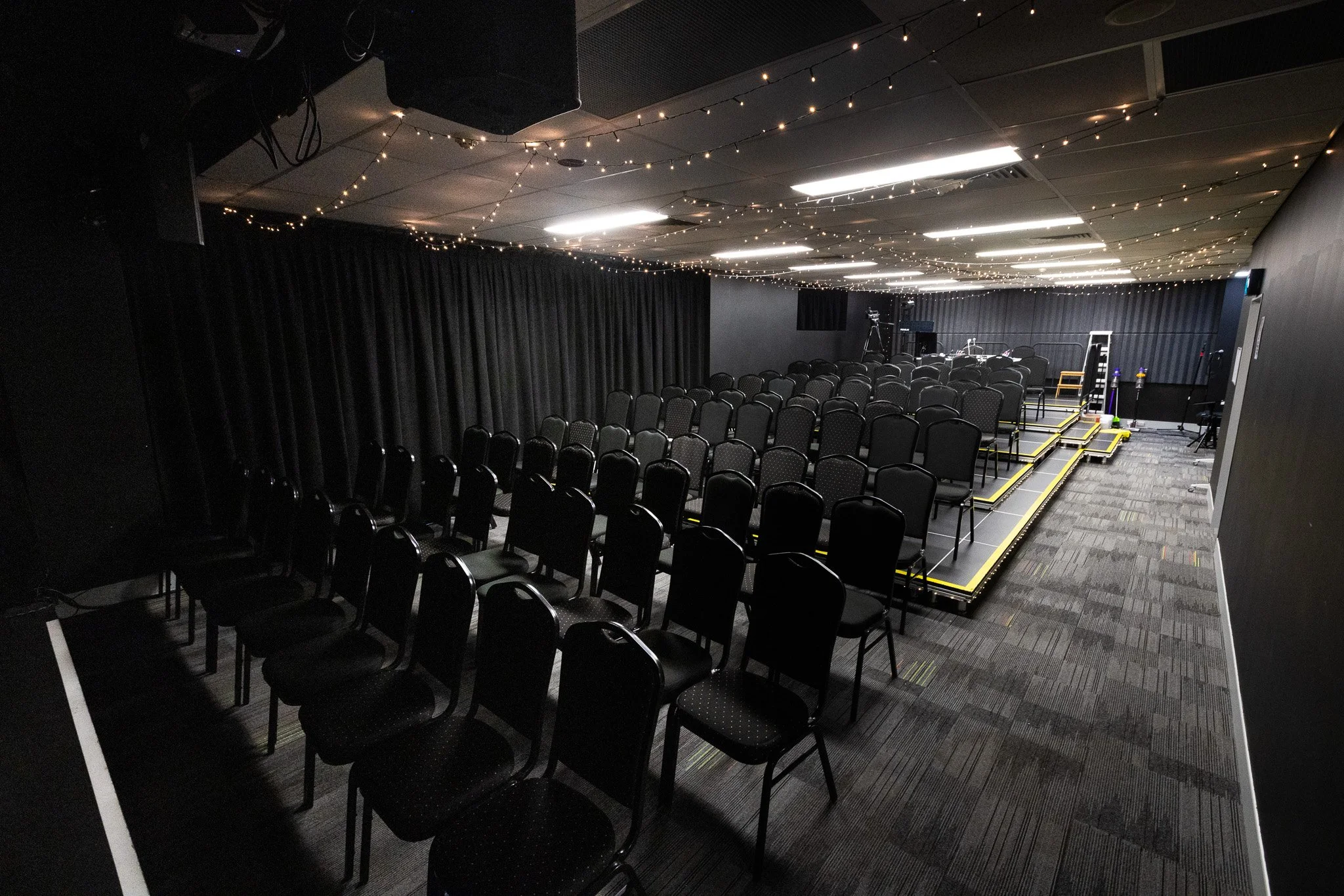 Tiered seating at Big Fork Theatre