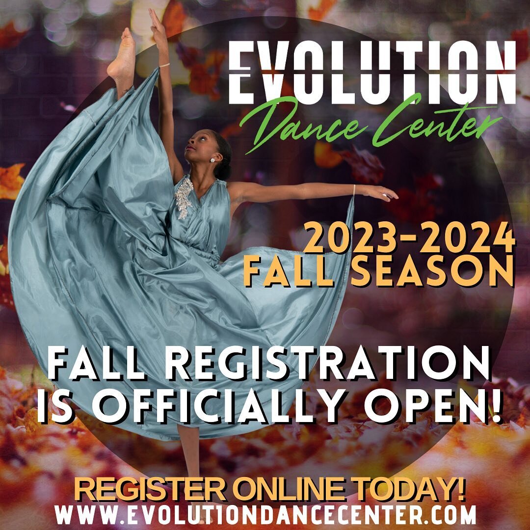 2023-2024 FALL REGISTRATION IS OFFICIALLY OPEN!! Visit our website to view our class schedule &amp; register or swipe for our in person registration summer hours! Take advantage of our Early Bird Special -
Register by July 31st and receive 1/2 off re