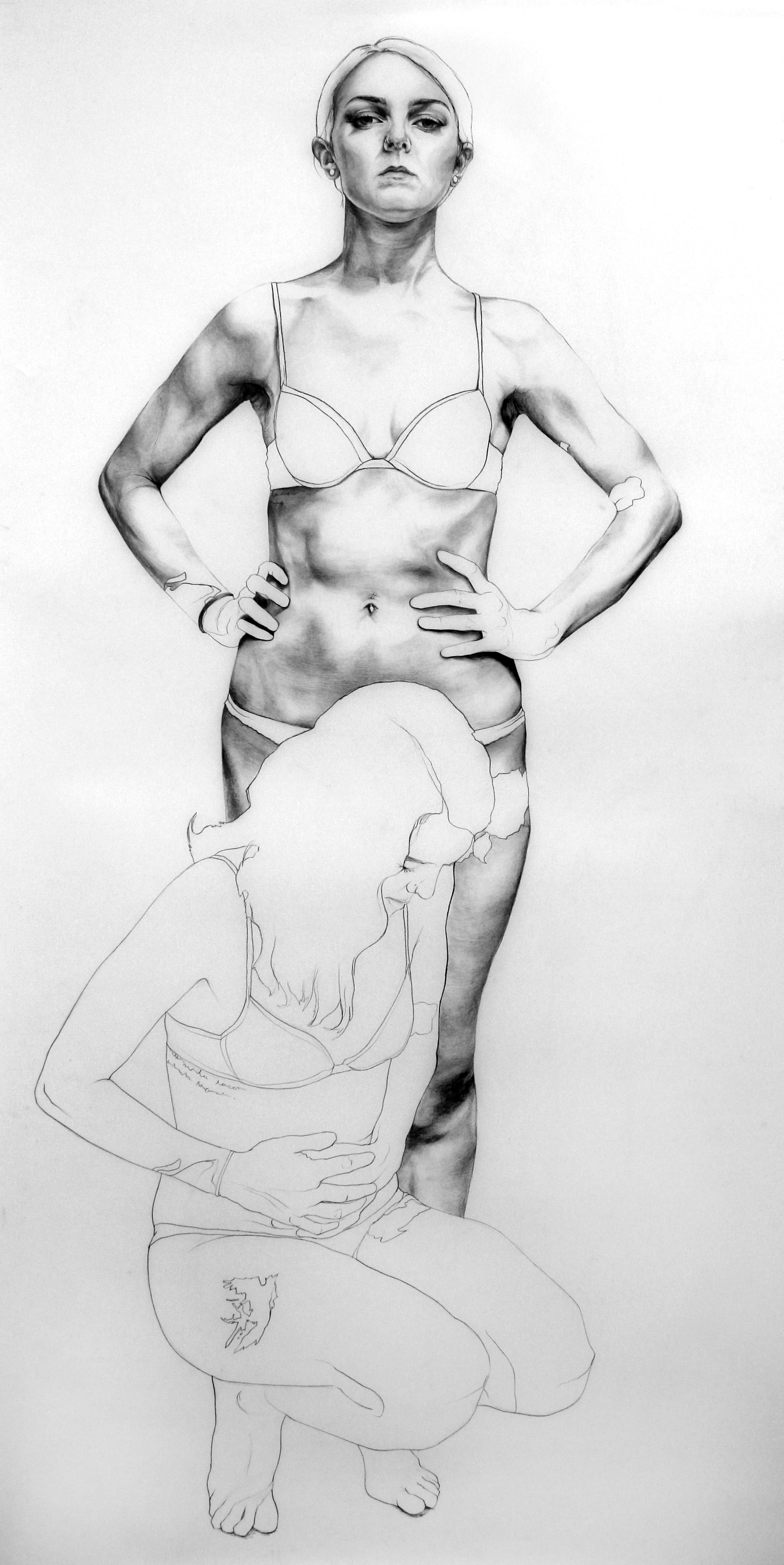"Choice", 2015 | Graphite on matte duralar film, 40" x 80"
