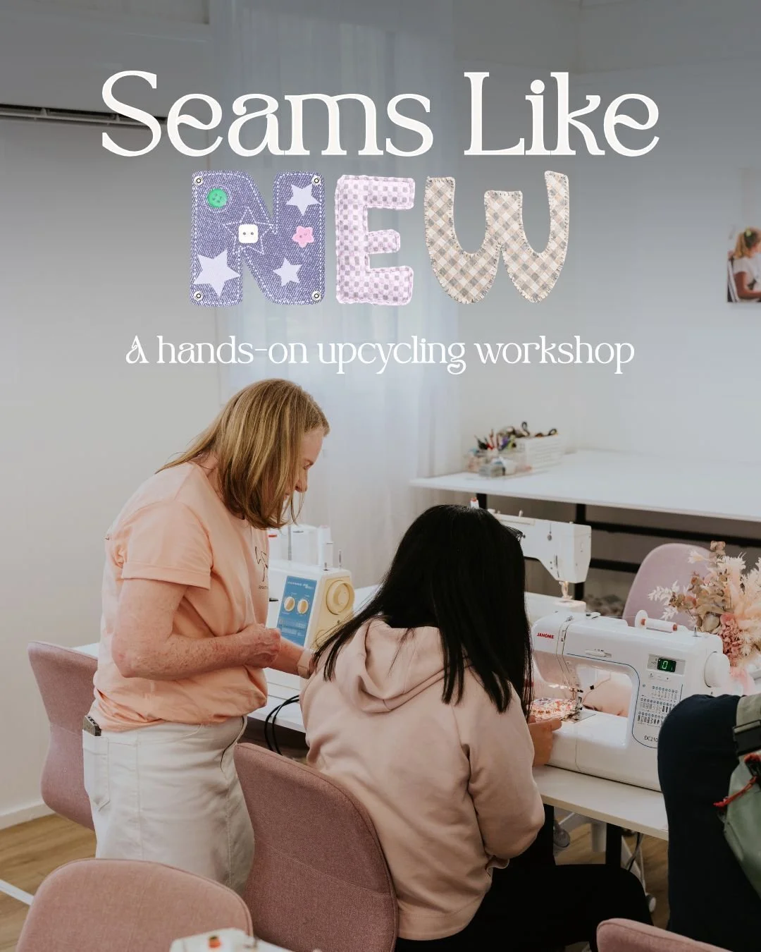 We're so excited for the special upcoming @kindher_threads Seams Like New upcycling workshop where you&rsquo;ll transform a garment from your wardrobe into something you can&rsquo;t wait to wear. ✂️✨ 

There's no sewing experience needed. Just bring 