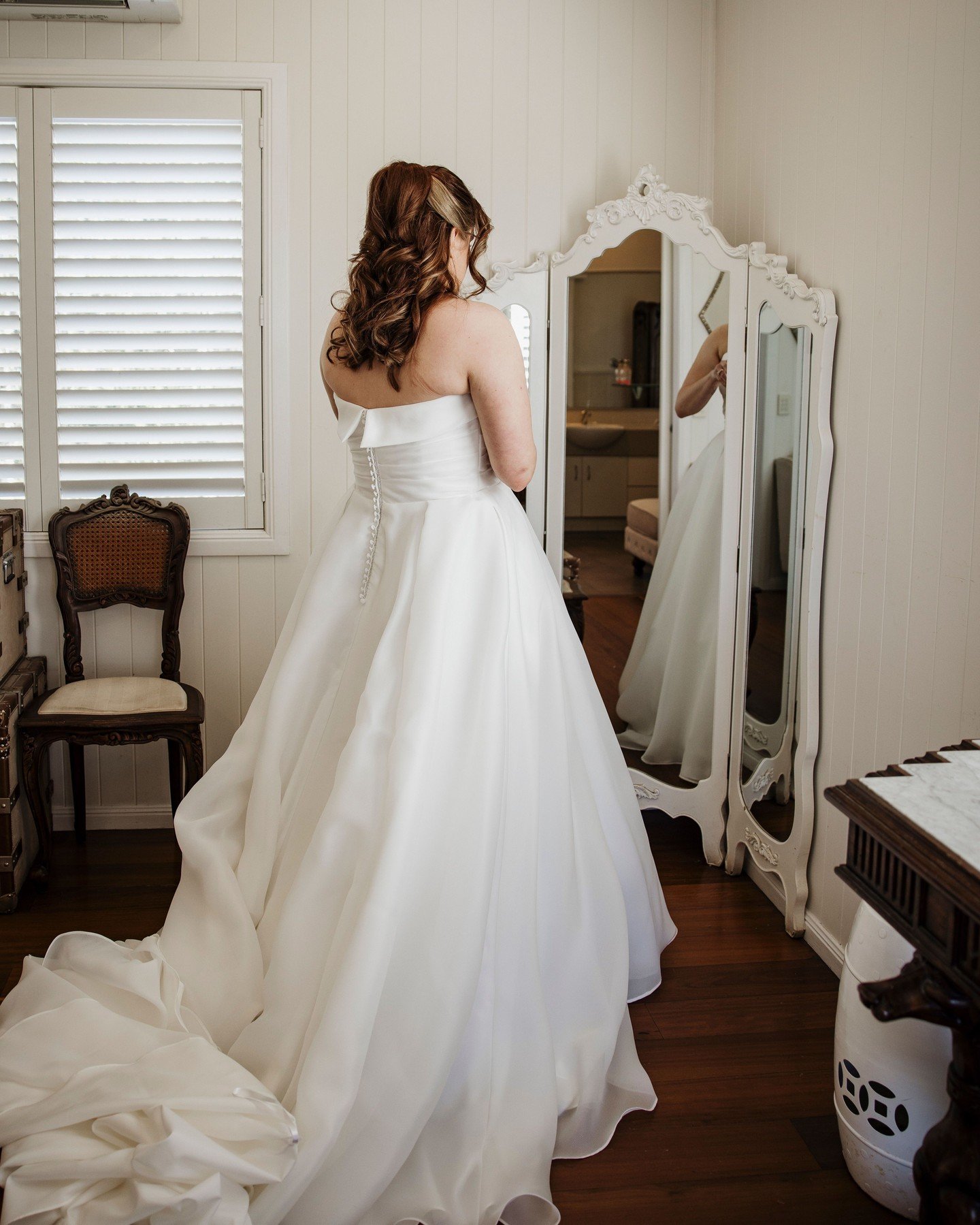 Before the lovely Tannah walked down the aisle, her bridal gown had a visit to our sewing studio for some finishing touches.

We adjusted the layers of the skirt, refined the train details and added those little details that help a dress sit beautifu