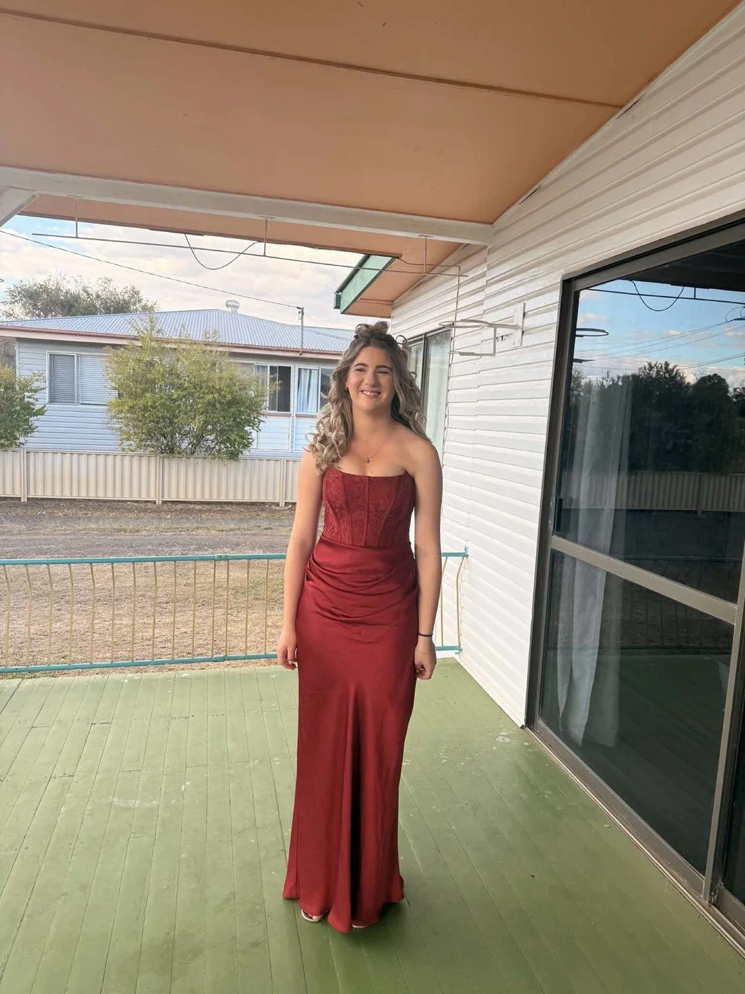The lovely Taylor sent us this pic of her all ready for her school formal! 🌹🪩

We altered her dress by taking in the side seams and hemming the skirt, helping to get the fit and length just right for her big night. 🪡✨

Congratulations Taylor, we h