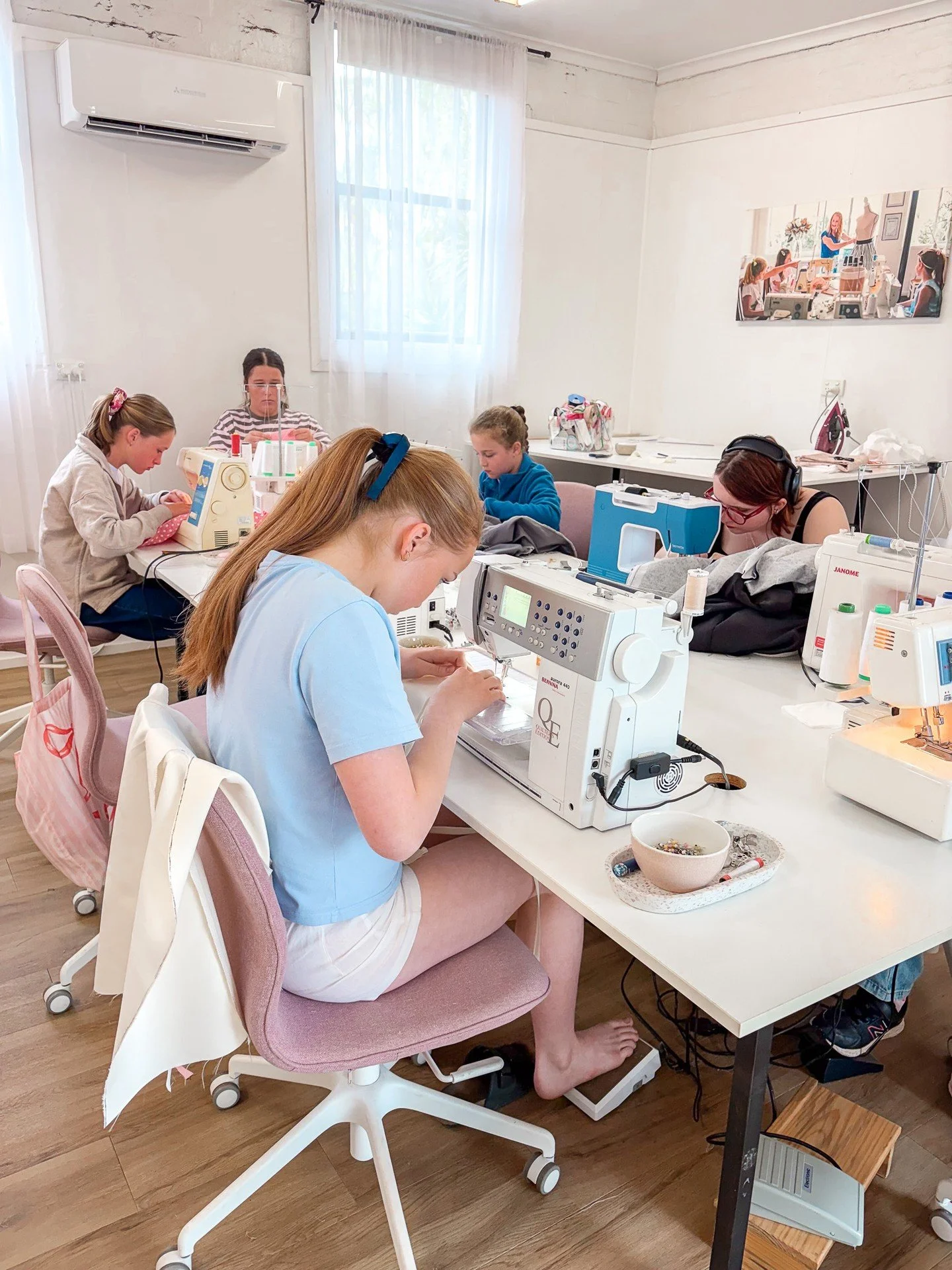 🧵 Busy makers in the studio this week! ✂️💛

Here&rsquo;s a little behind-the-scenes peek at our Kids &amp; Teens Sewing students in action! There&rsquo;s always something happening in the studio, with projects underway, new skills being learnt and 