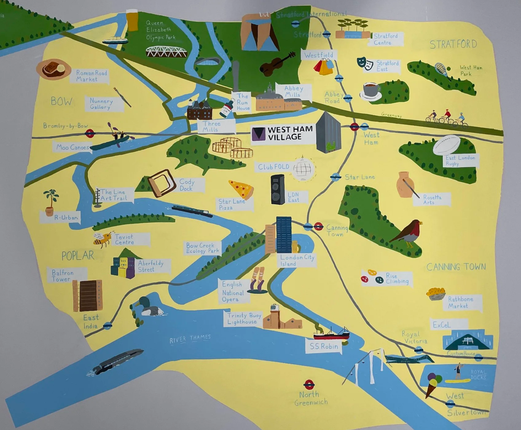 West Ham Village mural