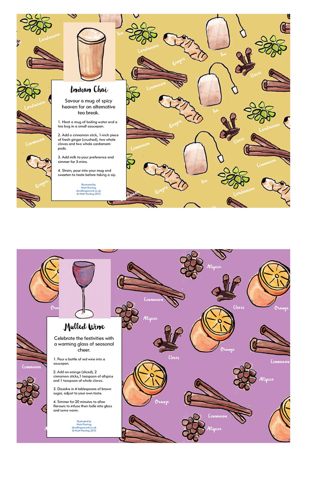 Recipe Greetings cards