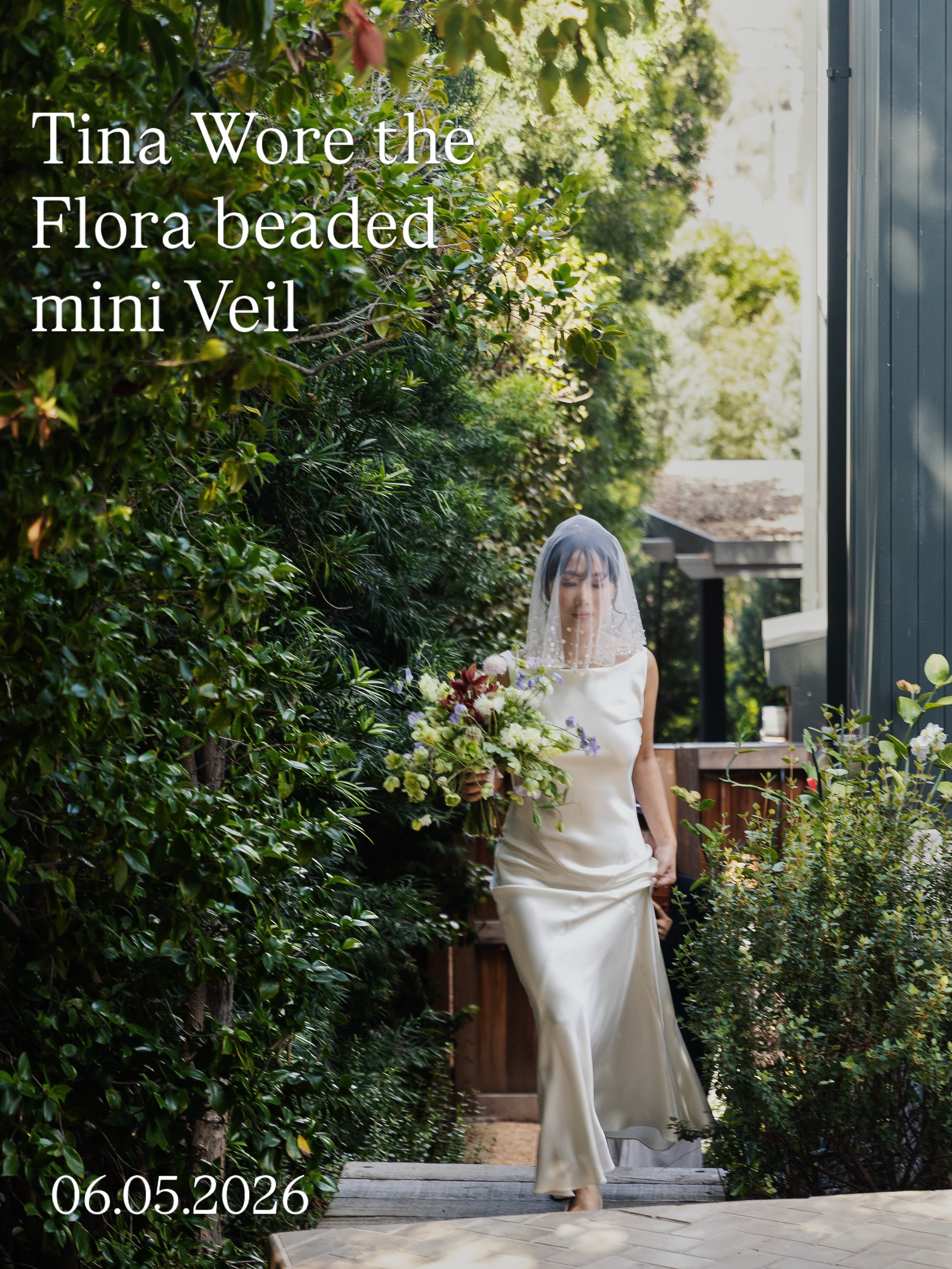 She found it at the last minute. She&rsquo;ll keep it forever.

The Flora Beaded Mini Veil holds a special place for me &mdash; it was my very first beaded mini veil. A new direction, a quiet experiment in craft. 

And somehow, it found exactly the r
