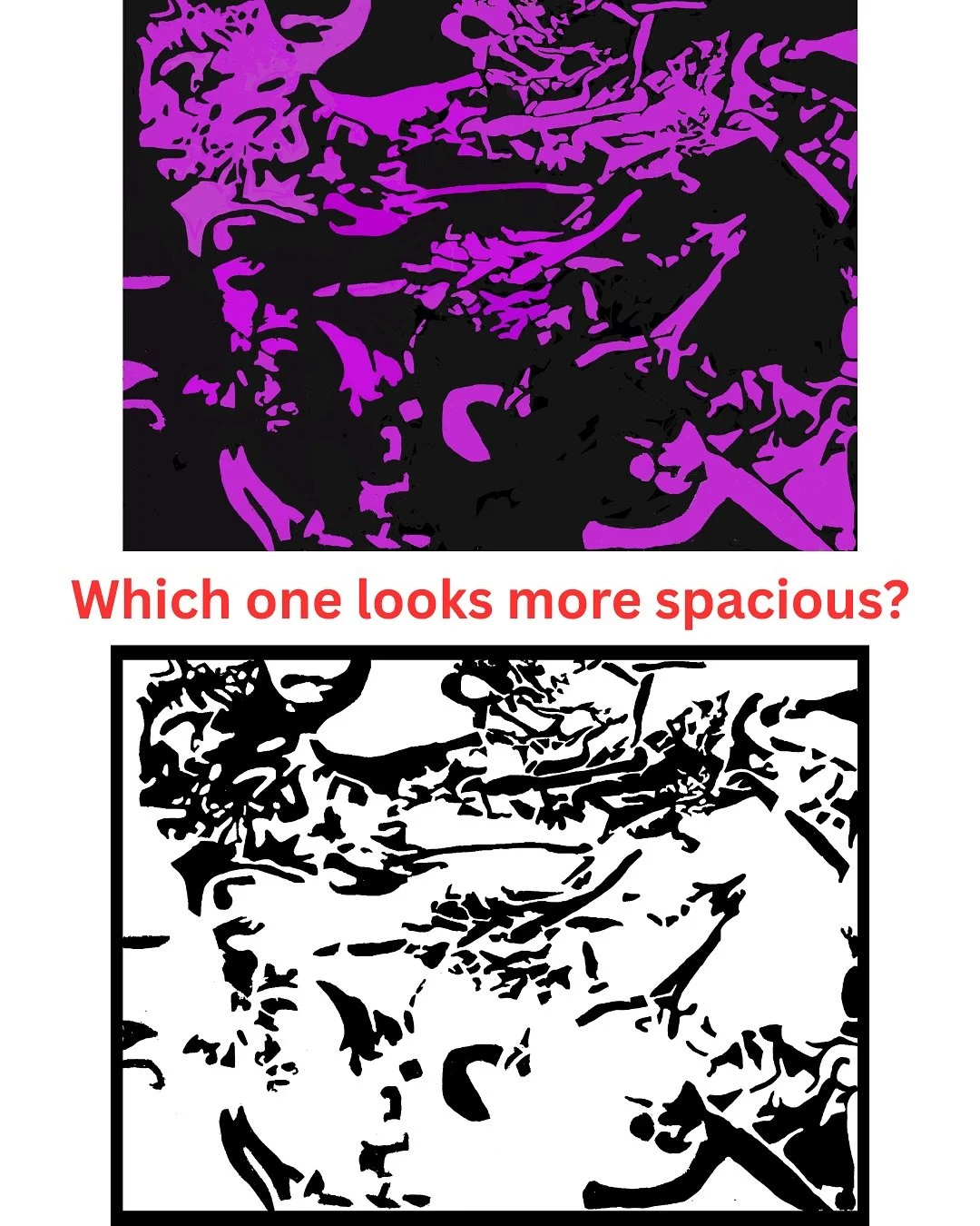 Creating printmaking stencils…taking the process from physical to digital and back to physical again. 
As part of the digital process I changed the colours and was v surprised how different they looked in terms of spaciousness.  It prompted m