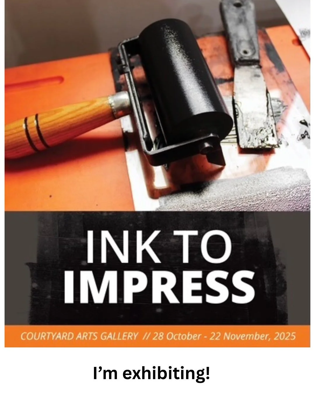 I was very pleased to be invited to exhibit @courtyard_herts in their print making exhibition. I delivered this piece to the gallery today. It’s earth pigments on linen with the rich brown has been screen printed on top.
Looking forward to see