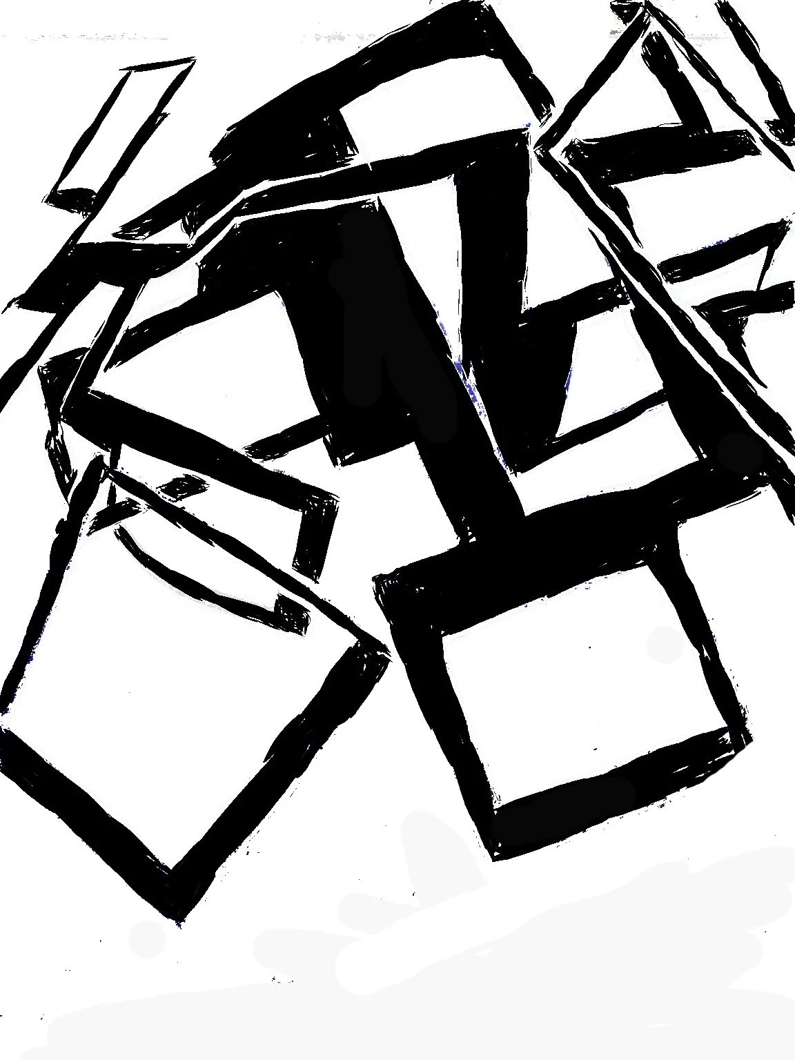 exploring ideas with rectangles for Fen fall