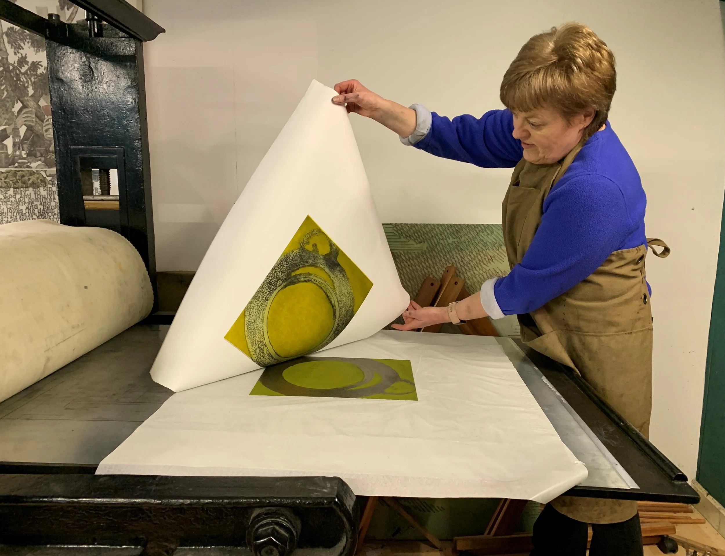 marian hall artist in print room